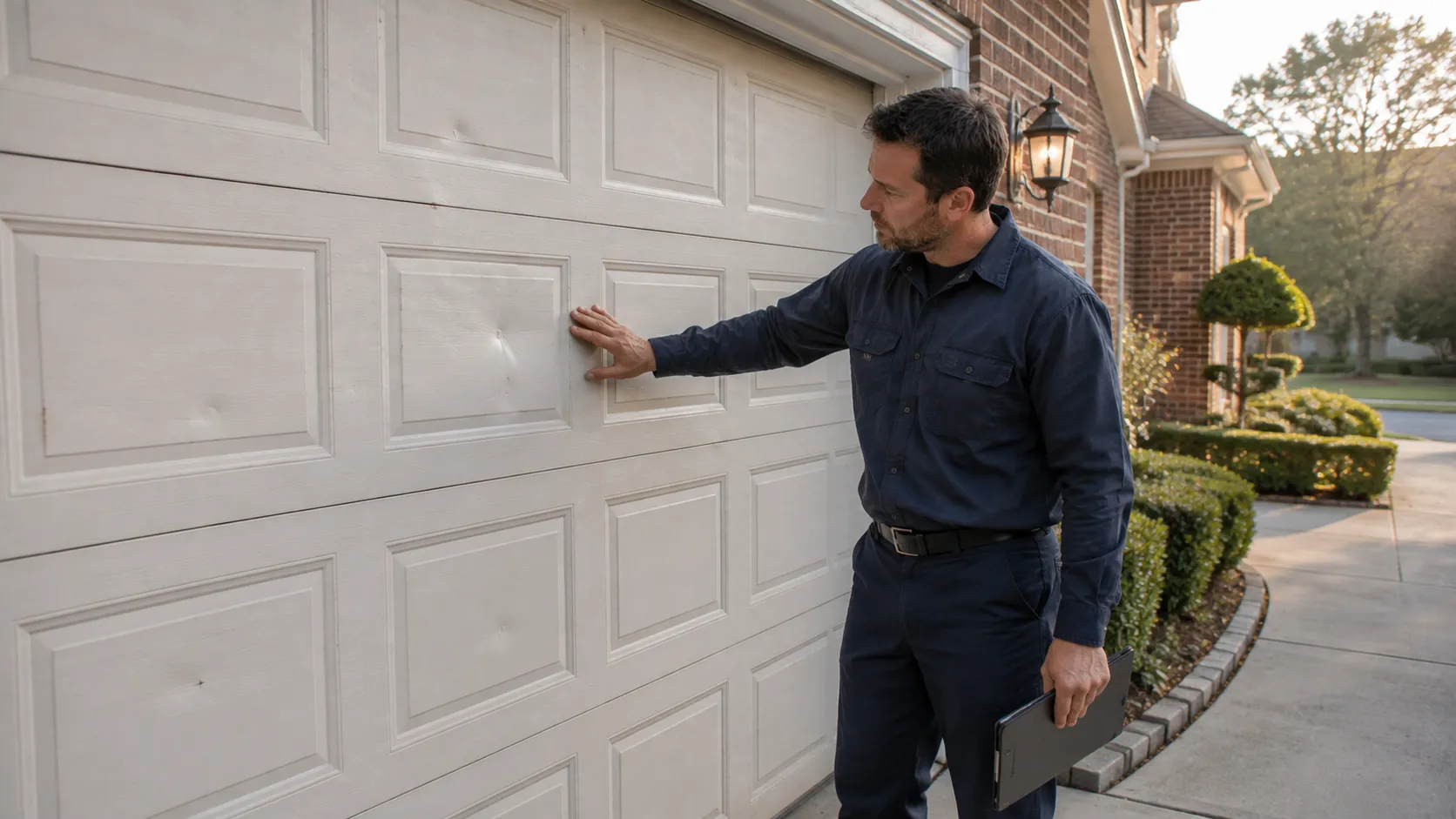 Garage door detail illustrating is your blue springs garage door worth repairing, or time to replace